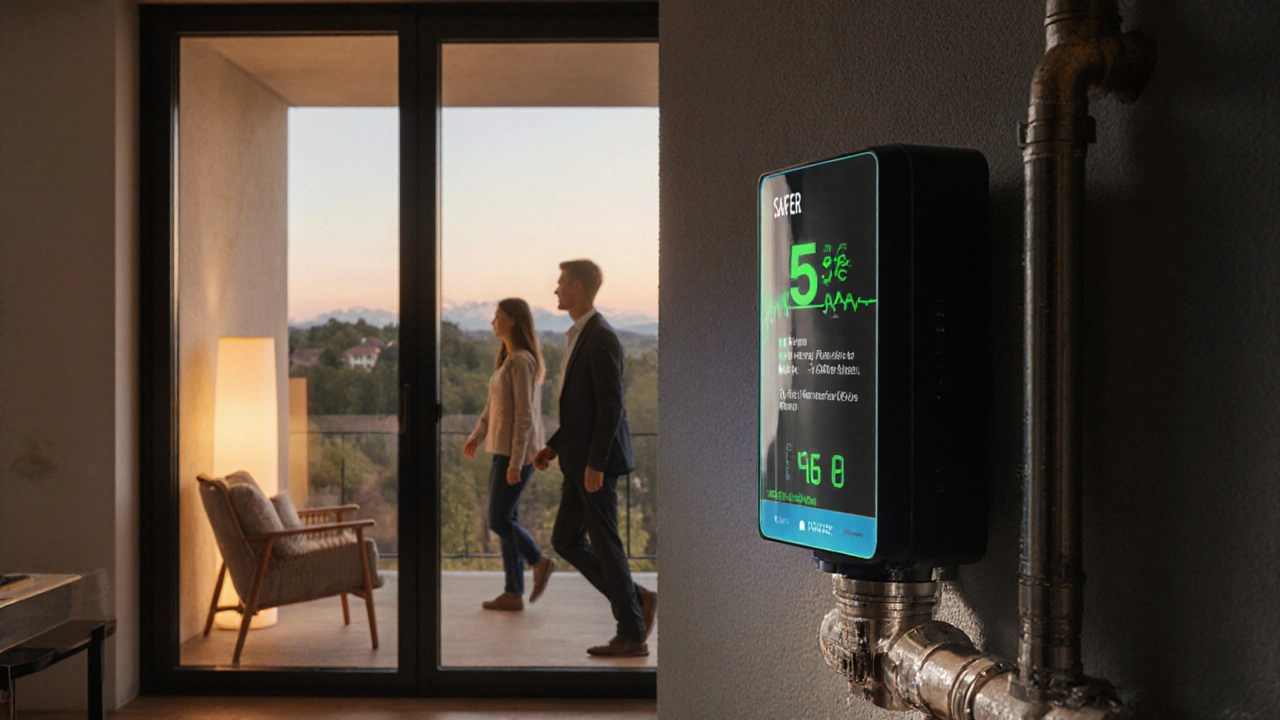 Smartes Ventil schaltet den Hauptwasserzulauf automatisch ab, um Schäden im Haus zu verhindern.