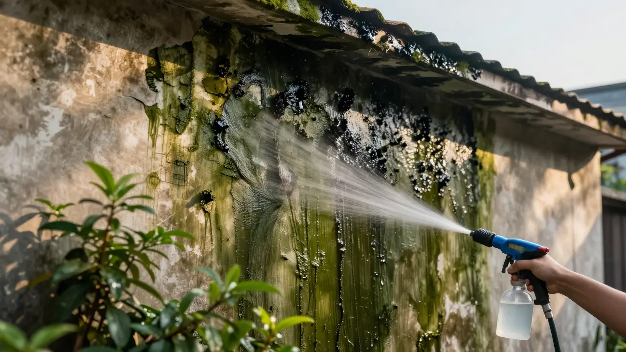 Algen und Pilzbefall auf der Fassade entfernen: Wirksame Methoden und Mittel 2025