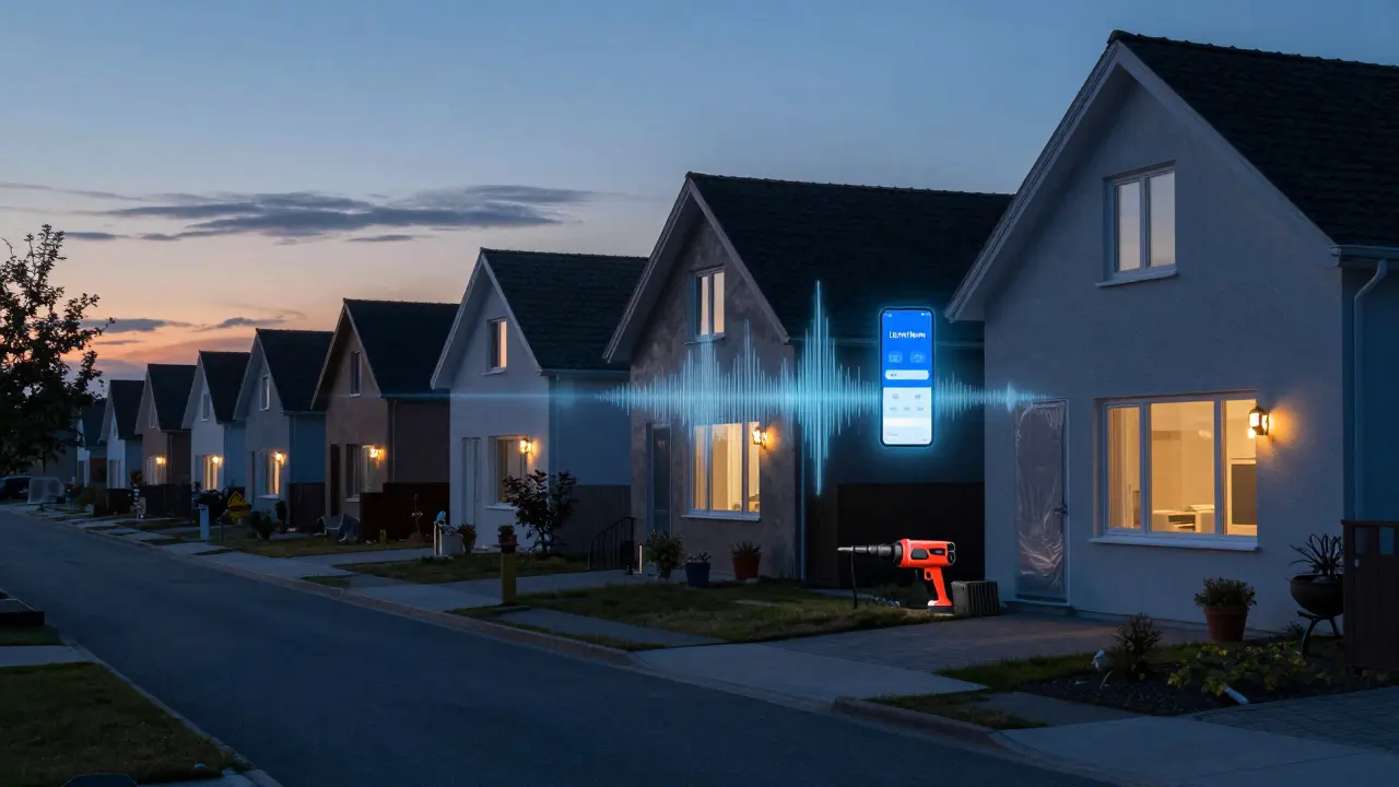 Lärmwellen überschreiten gesetzliche Grenzen in einem Wohnhaus.