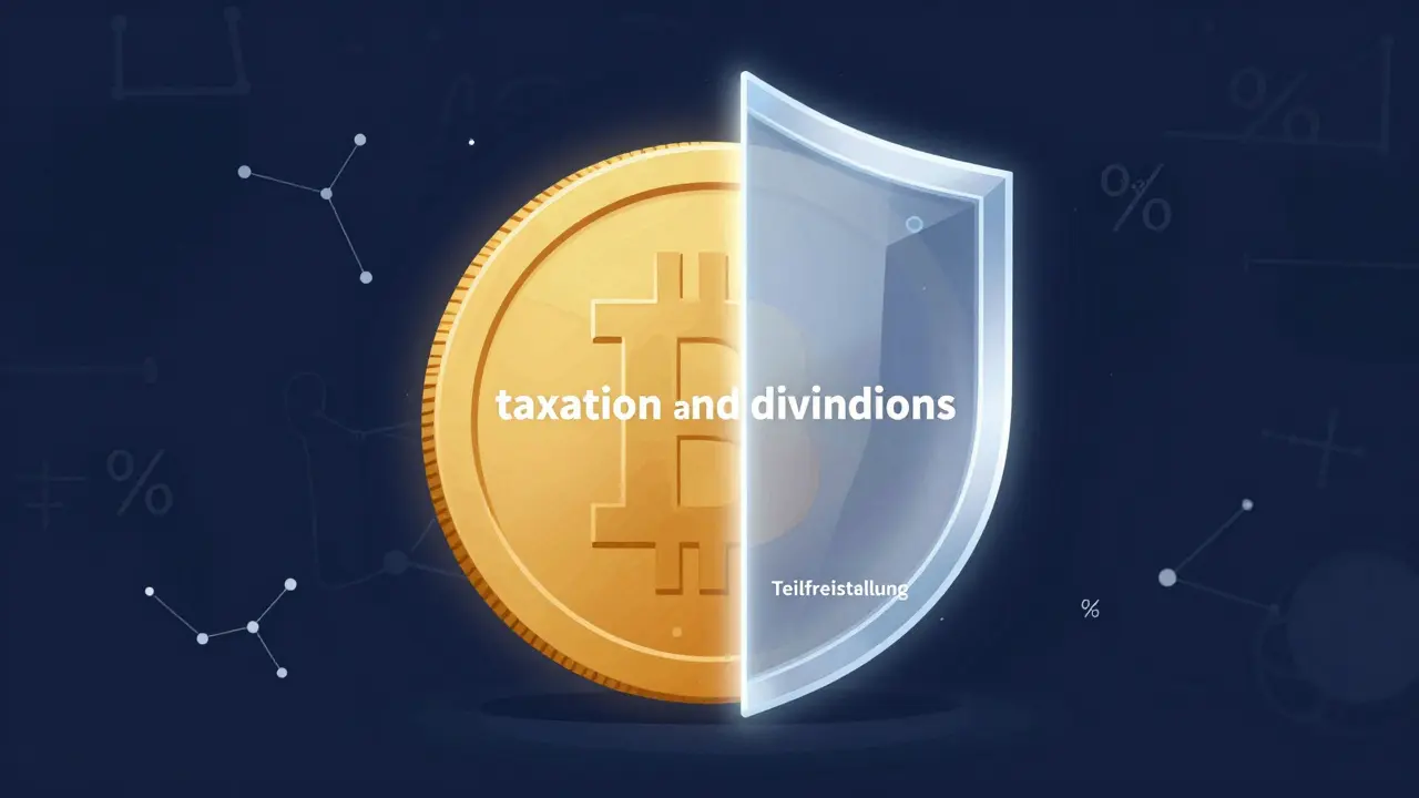 Konzeptuelle Darstellung einer Goldmünze, die durch einen Schutzschild steuerlich optimiert wird.