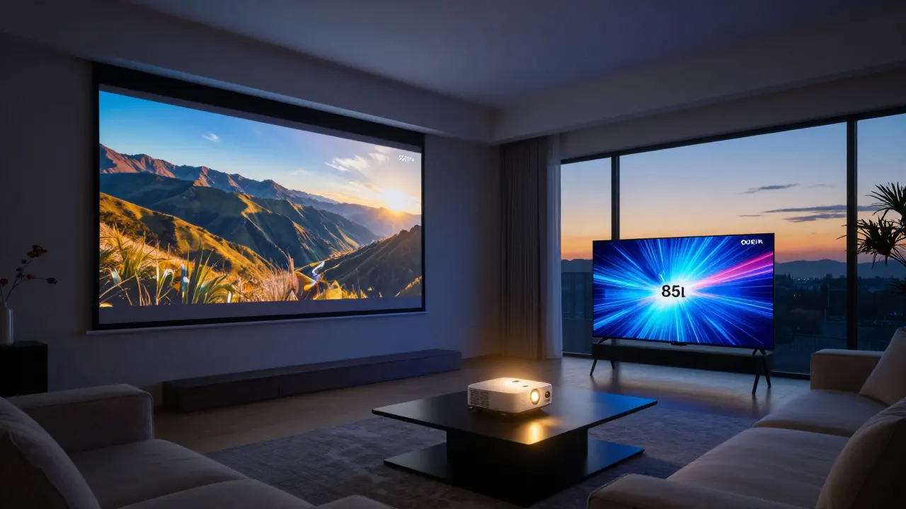 Projektor oder Fernseher im Wohnzimmer: Das ultimative Duell für Ihr Heimkino