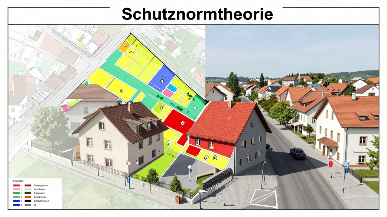 Vergleich von genehmigtem Plan und Bauverstoß