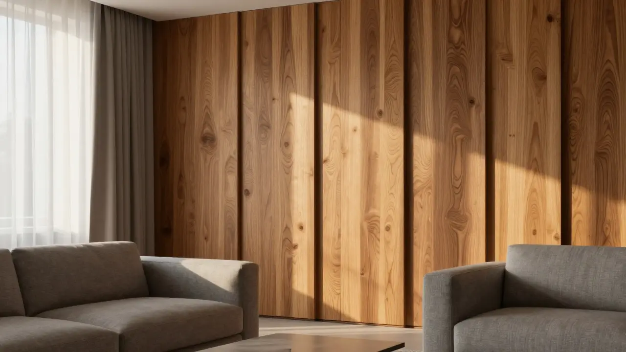 Wohnzimmer mit Holz vertäfeln: Wandpaneele, Lamellen und Pflege