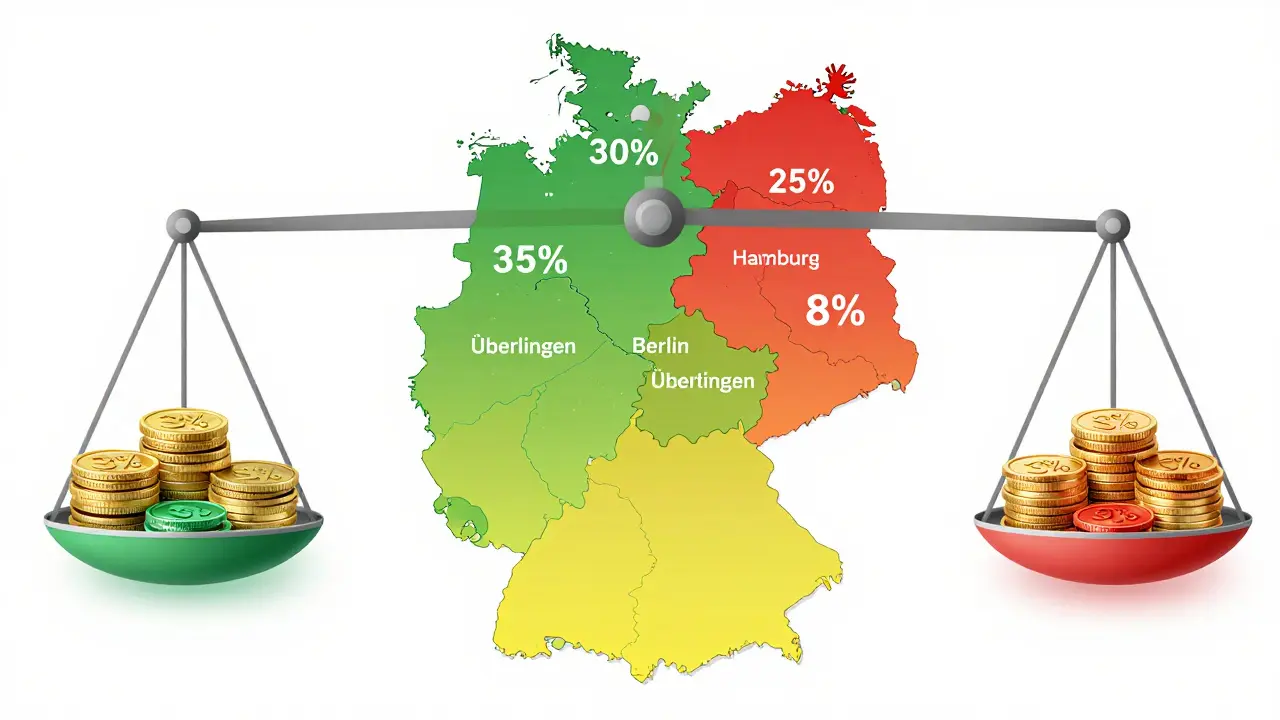 Wage zeigt unterschiedliche Zweitwohnungsteuersätze deutscher Städte