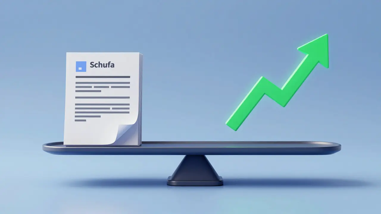 Abstrakte Darstellung eines steigenden Kredit-Scores