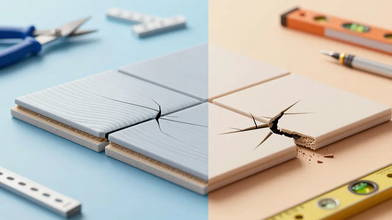 Comparison of flexible vs rigid tile adhesive performance