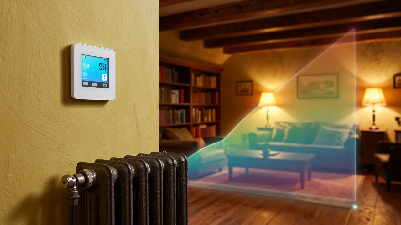 Intelligente Heizungsregelung mit Smart Thermostat im Denkmal