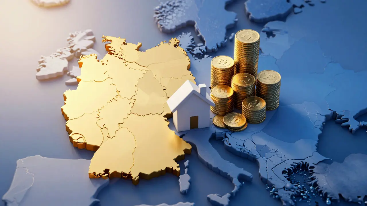 Konzeptuelle Darstellung der regionalen Steuerunterschiede bei Immobilien