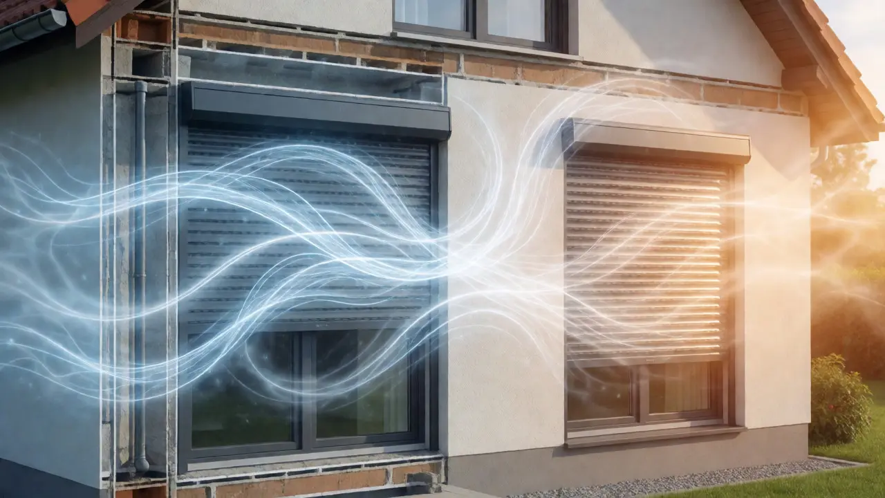 Visualisierung von Sensordaten, die Rollläden vor Wind und Sonne schützen.